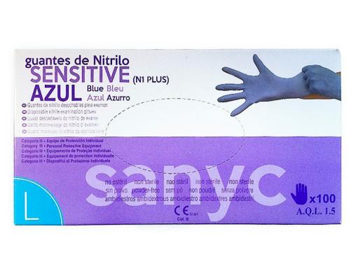 Guantes Nitrilo Azul (100 uds. ) -S