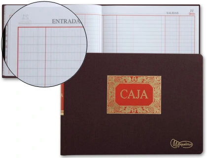 Libro Contable Caja Cuarto Apaisado Miquelrius 100 hojas